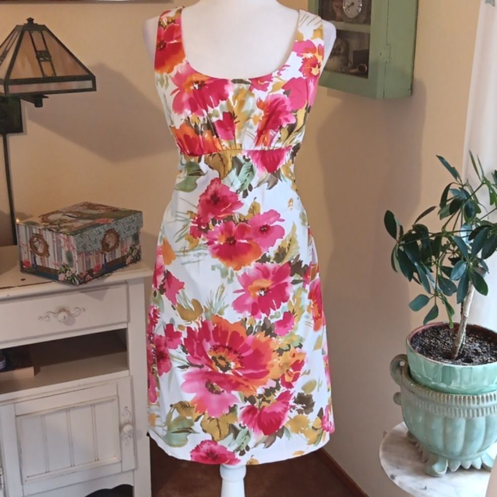 Donna Ricco Bright Floral Dress. Sundress, Bright Floral, Coastal